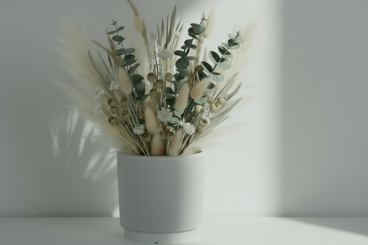 Vintage Cylindrical Cement Planter