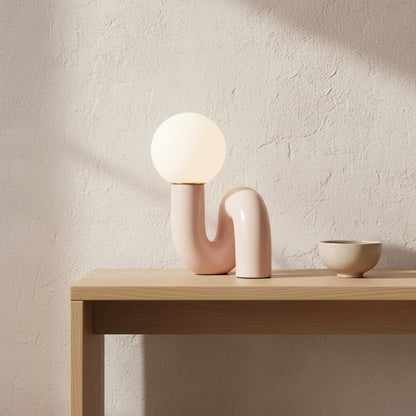 Modern Spiral Bedside Table Lamp - Quirky Whimsical Desk Lamp-7